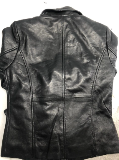 Ladies Women's Black Slim Fit Biker Lambskin Leather Moto Designer Leather Jacket