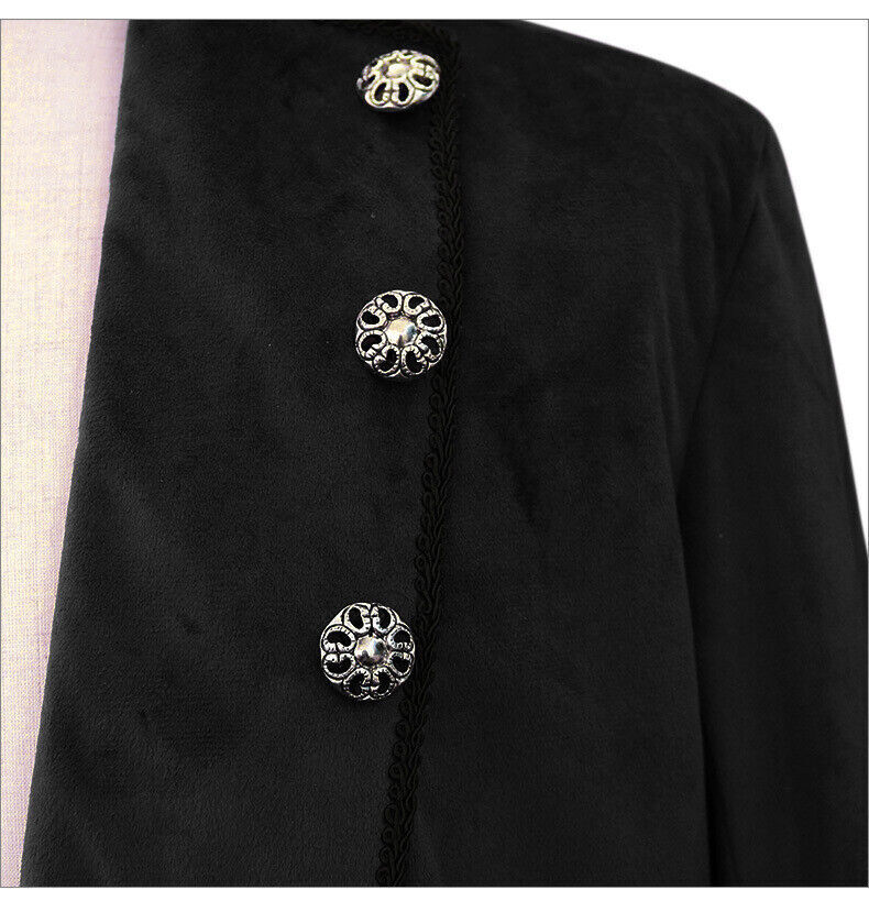 MEN'S STEAMPUNK VINTAGE BLUE TAILCOAT GOTHIC JACKET VELVET VICTORIAN FROCK COAT