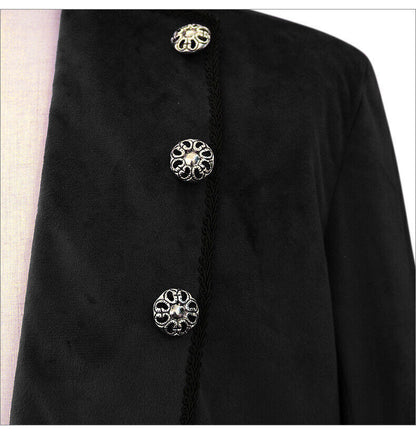 MEN'S STEAMPUNK VINTAGE BLUE TAILCOAT GOTHIC JACKET VELVET VICTORIAN FROCK COAT